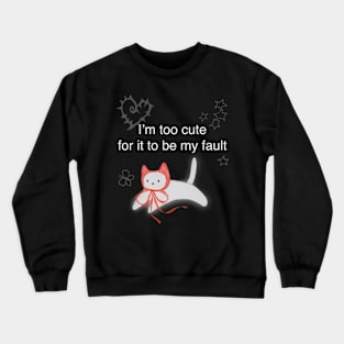 Y2k Kitty - Dark Background Crewneck Sweatshirt